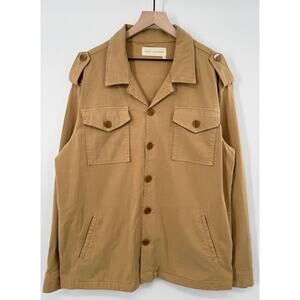 Road To Nowhere Mens Blaven Twill Jacket Chore Utility Shirtjacket Khaki L XL